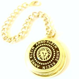 Vintage Anne Klein Medallion Logo Charm Bracelet